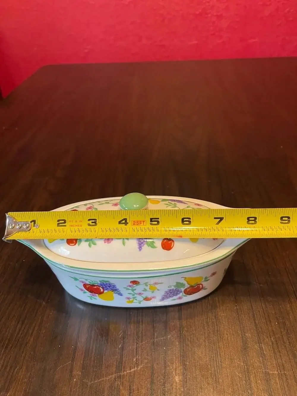 Cook Street Fruit Design Butter Boat Covered Dish